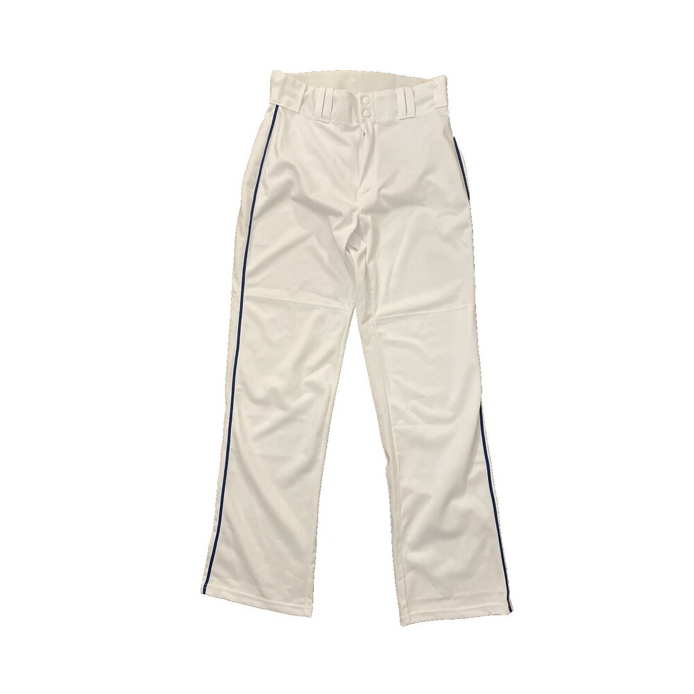 Alleson Athletic White Baseball Pants Mens Medium Blue Stripe Team Sports